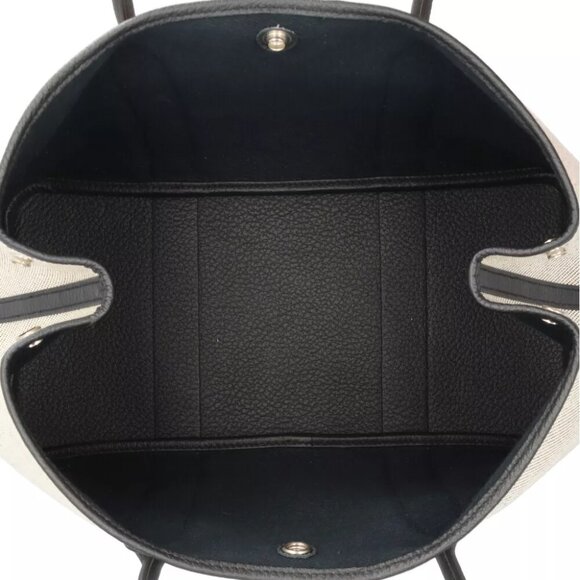 HERMES Handbag leather canvas Garden party PM used - Picture 8 of 8